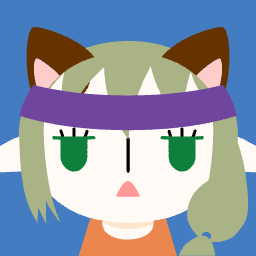 Oval face pixel avatar with headband and green eyes, example 10