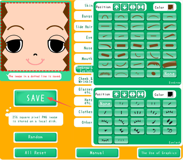 how to use square face generator step 4 save the PNG
